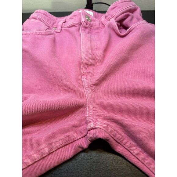 Zara High Rise Wide Leg Jeans Pink Sz 4 Barbie Preppy - Picture 5 of 7